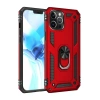 Apple iPhone 12 Pro Max Uyumlu Kılıf Sofya Yüzüklü Silikon Kapak - Kırmızı