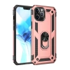 Apple iPhone 12 Pro Max Uyumlu Kılıf Sofya Yüzüklü Silikon Kapak - Rose