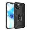 Apple iPhone 12 Pro Max Uyumlu Kılıf Sofya Yüzüklü Silikon Kapak - Siyah