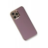Apple iPhone 12 Pro Max Uyumlu Kılıf Volet Silikon - Mor