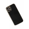 Apple iPhone 12 Pro Max Uyumlu Kılıf Volet Silikon - Siyah