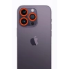 Apple iPhone 12 Pro Max Uyumlu Neon Fosforlu Kamera Lens - Turuncu