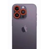 Apple iPhone 12 Pro Max Uyumlu Neon Fosforlu Kamera Lens - Turuncu