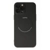 Apple iPhone 12 Pro Uyumlu Kılıf Jack Magneticsafe Lens Silikon - Siyah