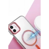 Apple iPhone 12 Uyumlu Glossy Magsafe Kapak - Pembe