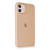 Apple iPhone 12 Uyumlu Kılıf Elegant Kapak - Pudra