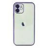 Apple iPhone 12 Uyumlu Kılıf Lensli Silikon - Mor