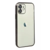 Apple iPhone 12 Uyumlu Kılıf Lensli Silikon - Siyah