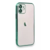 Apple iPhone 12 Uyumlu Kılıf Lensli Silikon - Yeşil