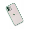 Apple iPhone 12 Uyumlu Kılıf Lensli Silikon - Yeşil