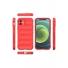 Apple iPhone 12 Uyumlu Kılıf Optimum Silikon - Kırmızı