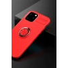 Apple iPhone 12 Uyumlu Kılıf Range Yüzüklü Silikon - Kırmızı