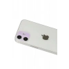 Apple iPhone 12 Uyumlu Rainbow Kamera Lens Koruma Cam - Mor
