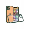 Apple iPhone 13 Mini Kılıf Miami Şeffaf Silikon - Koyu Yeşil