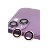 Apple iPhone 13 Mini Uyumlu Raze Metal Kamera Lens - Pembe
