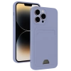 Apple iPhone 13 Pro Max Uyumlu Kılıf Kelvin Kartvizitli Silikon - Lila