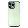 Apple iPhone 13 Pro Max Uyumlu Kılıf Lensli Silikon - Açık Mavi