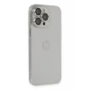 Apple iPhone 13 Pro Max Uyumlu Kılıf Luko Lens Silikon - Gümüş