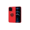 Apple iPhone 13 Pro Max Uyumlu Kılıf Range Yüzüklü Silikon - Kırmızı