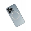Apple iPhone 13 Pro Uyumlu Kılıf Jack Magneticsafe Lens Silikon - Sierra Blue