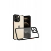 Apple iPhone 13 Pro Uyumlu Kılıf Miami Şeffaf Silikon - Siyah