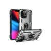 Apple iPhone 13 Pro Uyumlu Kılıf Sofya Yüzüklü Silikon Kapak - Gümüş
