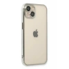 Apple iPhone 13 Uyumlu Kılıf Lensli Silikon - Gümüş