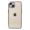 Apple iPhone 13 Uyumlu Kılıf Lensli Silikon - Mor
