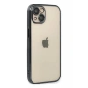 Apple iPhone 13 Uyumlu Kılıf Lensli Silikon - Siyah