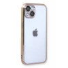 Apple iPhone 14 Plus Uyumlu Kılıf Lensli Silikon - Gold