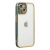 Apple iPhone 14 Plus Uyumlu Kılıf Liva Lens Silikon - Yeşil