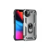 Apple iPhone 14 Plus Uyumlu Kılıf Sofya Yüzüklü Silikon Kapak - Gümüş
