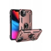 Apple iPhone 14 Plus Uyumlu Kılıf Sofya Yüzüklü Silikon Kapak - Rose