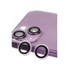 Apple iPhone 14 Plus Uyumlu Raze Metal Kamera Lens - Mor
