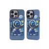 Apple iPhone 14 Pro Max Uyumlu Kılıf Prada Desenli Kapak - Prada Mavi - 1