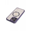 Apple iPhone 14 Pro Max Uyumlu Kılıf Prag Magneticsafe Kapak - Derin Mor