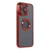 Apple iPhone 14 Pro Max Uyumlu Kılıf Slot Silikon - Kırmızı