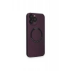 Apple iPhone 14 Pro Uyumlu Kılıf Jack Magneticsafe Lens Silikon - Mürdüm