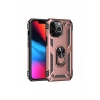 Apple iPhone 14 Pro Uyumlu Kılıf Sofya Yüzüklü Silikon Kapak - Rose