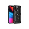 Apple iPhone 14 Pro Uyumlu Kılıf Sofya Yüzüklü Silikon Kapak - Siyah