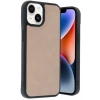 Apple iPhone 14 Uyumlu Kılıf Aras Deri Kapak - Pudra