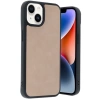 Apple iPhone 14 Uyumlu Kılıf Aras Deri Kapak - Pudra