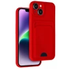 Apple iPhone 14 Uyumlu Kılıf Kelvin Kartvizitli Silikon - Kırmızı