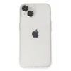 Apple iPhone 14 Uyumlu Kılıf Luko Lens Silikon - Gümüş