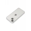 Apple iPhone 14 Uyumlu Kılıf Luko Lens Silikon - Gümüş