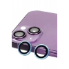 Apple iPhone 14 Uyumlu Raze Metal Kamera Lens - Mavi