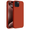 Apple iPhone 15 Plus Uyumlu Kılıf First Silikon - Kırmızı