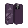 Apple iPhone 15 Pro Max Uyumlu Kılıf First Silikon - Mürdüm