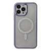 Apple iPhone 15 Pro Max Uyumlu Kılıf Room Magneticsafe Silikon - Lila