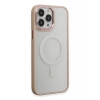 Apple iPhone 15 Pro Max Uyumlu Kılıf Room Magneticsafe Silikon - Pudra